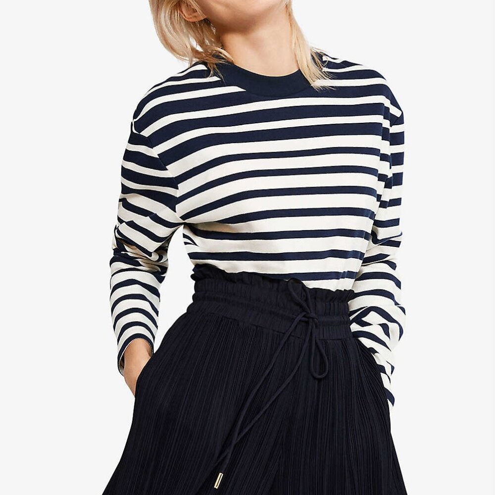 Claudie Pierlot striped knit long sleeve top